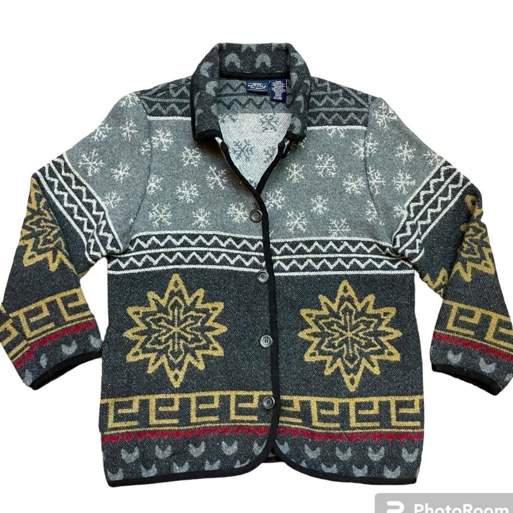 Aztec Print Wool Jacket